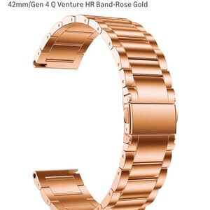 Rose Gold Metal Link Bracelet Band for 42mm Smartwatch